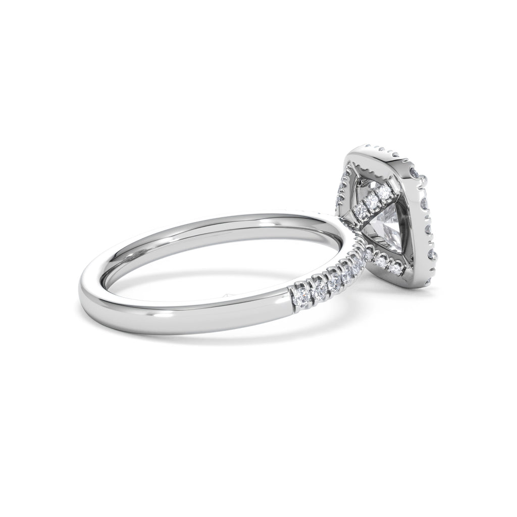 2.05ct Beatrice Lab Diamond Halo Engagement Ring in Platinum F/VS1