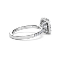 2.05ct Beatrice Lab Diamond Halo Engagement Ring in Platinum F/VS1