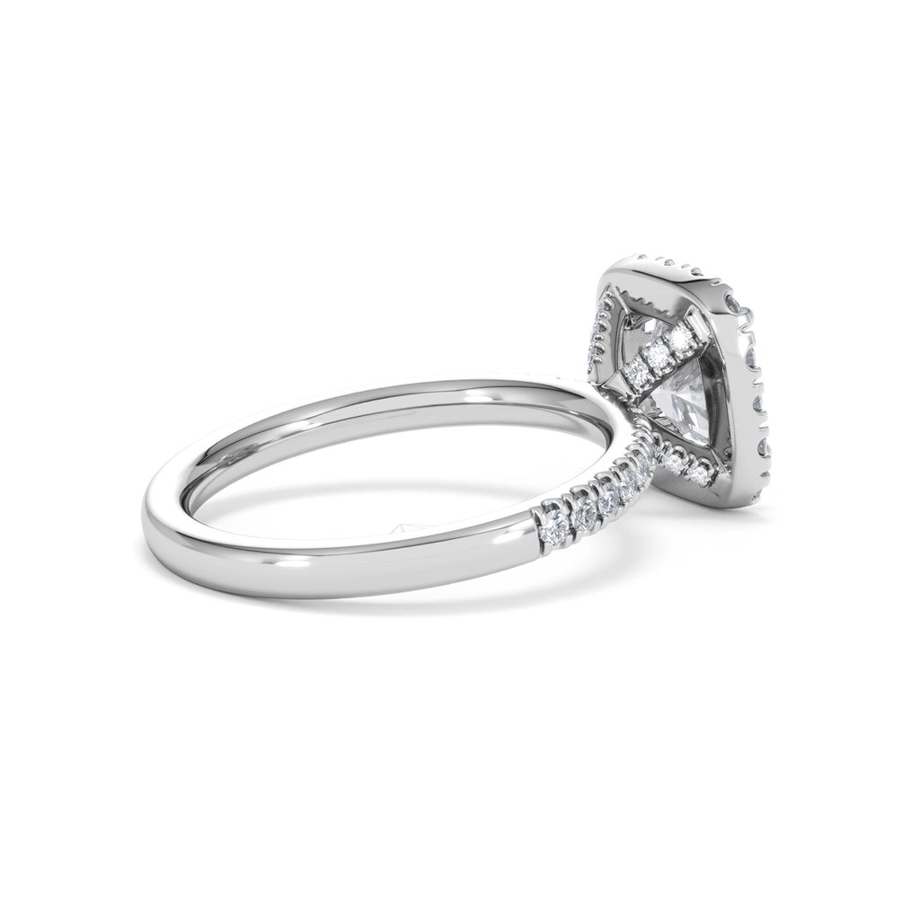 2.05ct Beatrice Lab Diamond Halo Engagement Ring in Platinum F/VS1