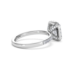 2.05ct Beatrice Lab Diamond Halo Engagement Ring in Platinum F/VS1
