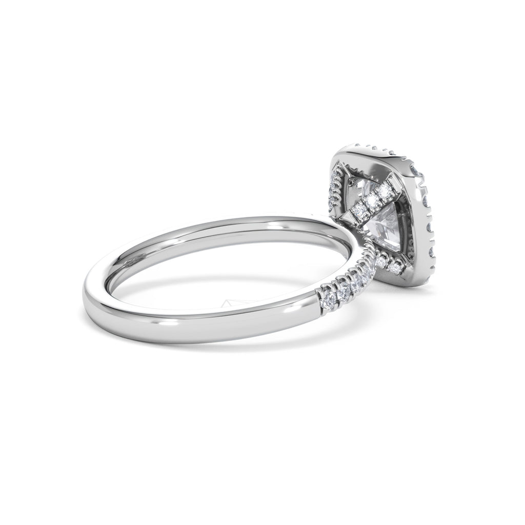 2.05ct Beatrice Lab Diamond Halo Engagement Ring in Platinum F/VS1