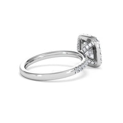 2.05ct Beatrice Lab Diamond Halo Engagement Ring in Platinum F/VS1