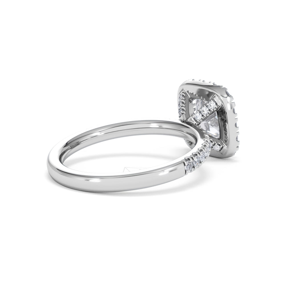 2.05ct Beatrice Lab Diamond Halo Engagement Ring in Platinum F/VS1