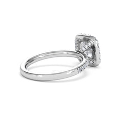 2.05ct Beatrice Lab Diamond Halo Engagement Ring in Platinum F/VS1