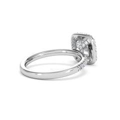 2.05ct Beatrice Lab Diamond Halo Engagement Ring in Platinum F/VS1