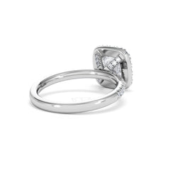 2.05ct Beatrice Lab Diamond Halo Engagement Ring in Platinum F/VS1