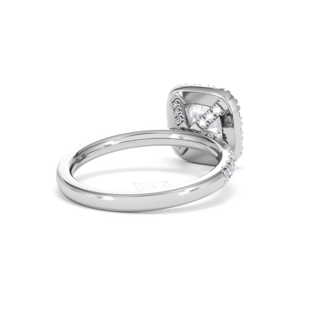 2.05ct Beatrice Lab Diamond Halo Engagement Ring in Platinum F/VS1