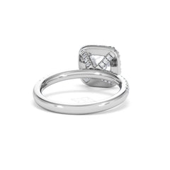 2.05ct Beatrice Lab Diamond Halo Engagement Ring in Platinum F/VS1
