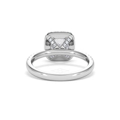 2.05ct Beatrice Lab Diamond Halo Engagement Ring in Platinum F/VS1