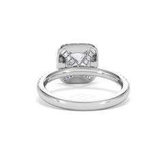 2.05ct Beatrice Lab Diamond Halo Engagement Ring in Platinum F/VS1
