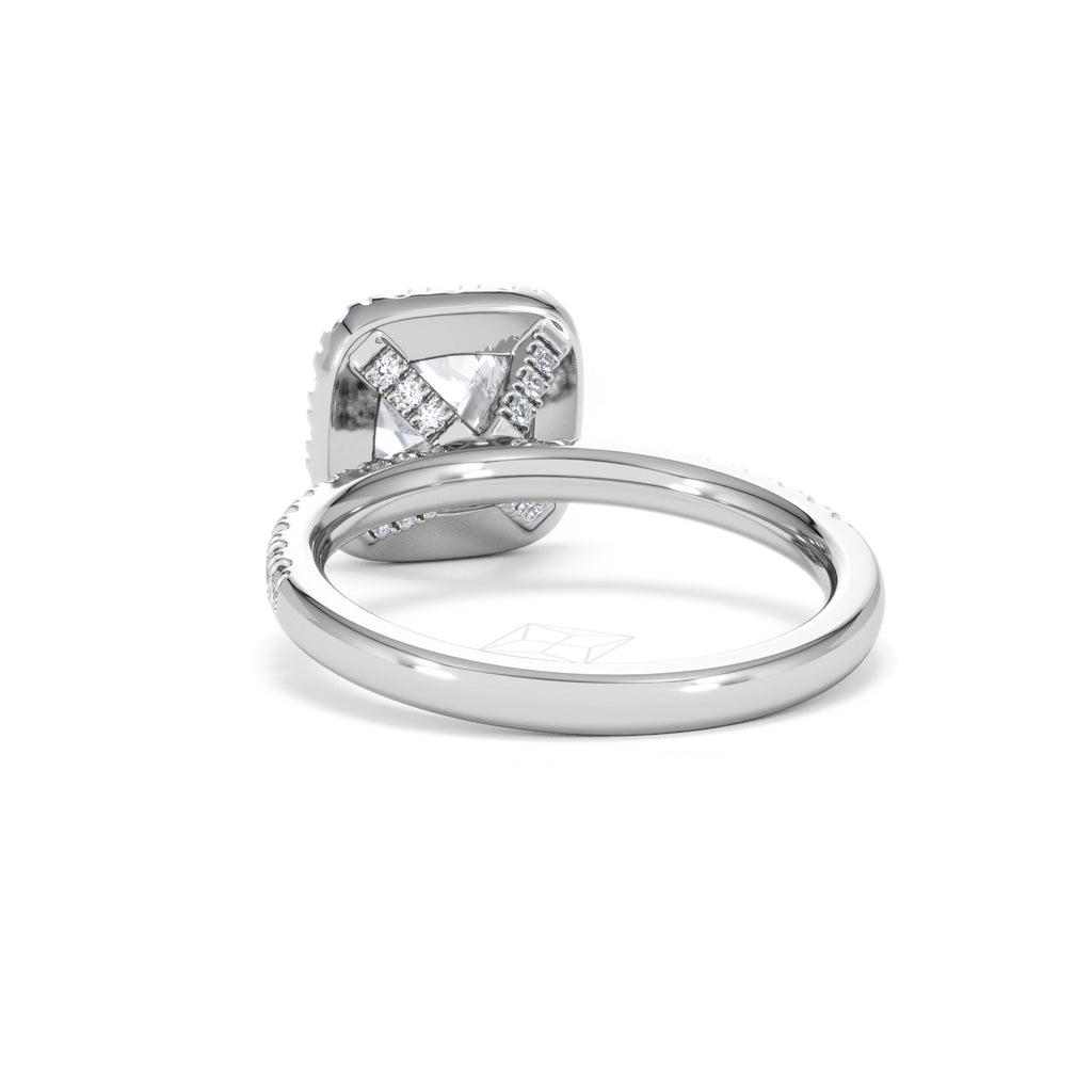 2.05ct Beatrice Lab Diamond Halo Engagement Ring in Platinum F/VS1