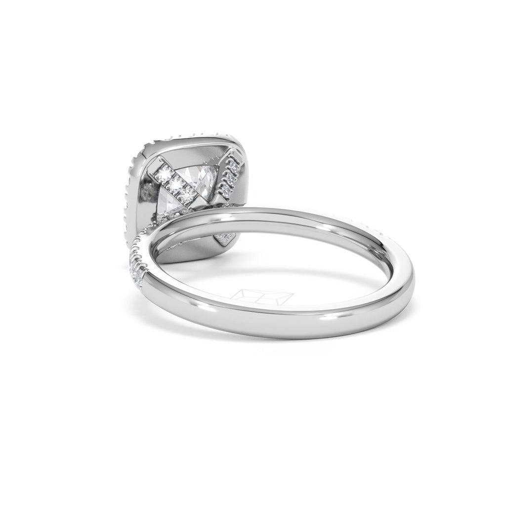 2.05ct Beatrice Lab Diamond Halo Engagement Ring in Platinum F/VS1