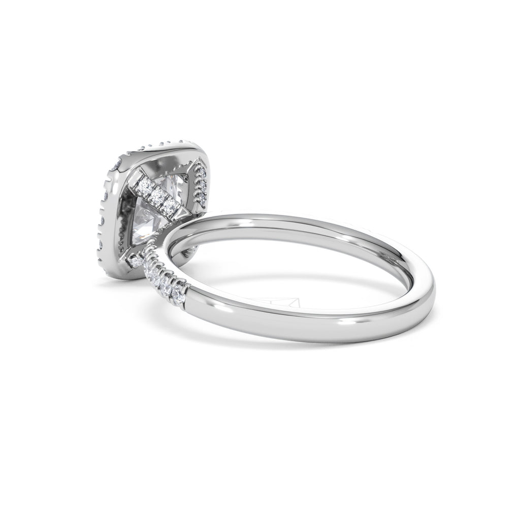2.05ct Beatrice Lab Diamond Halo Engagement Ring in Platinum F/VS1