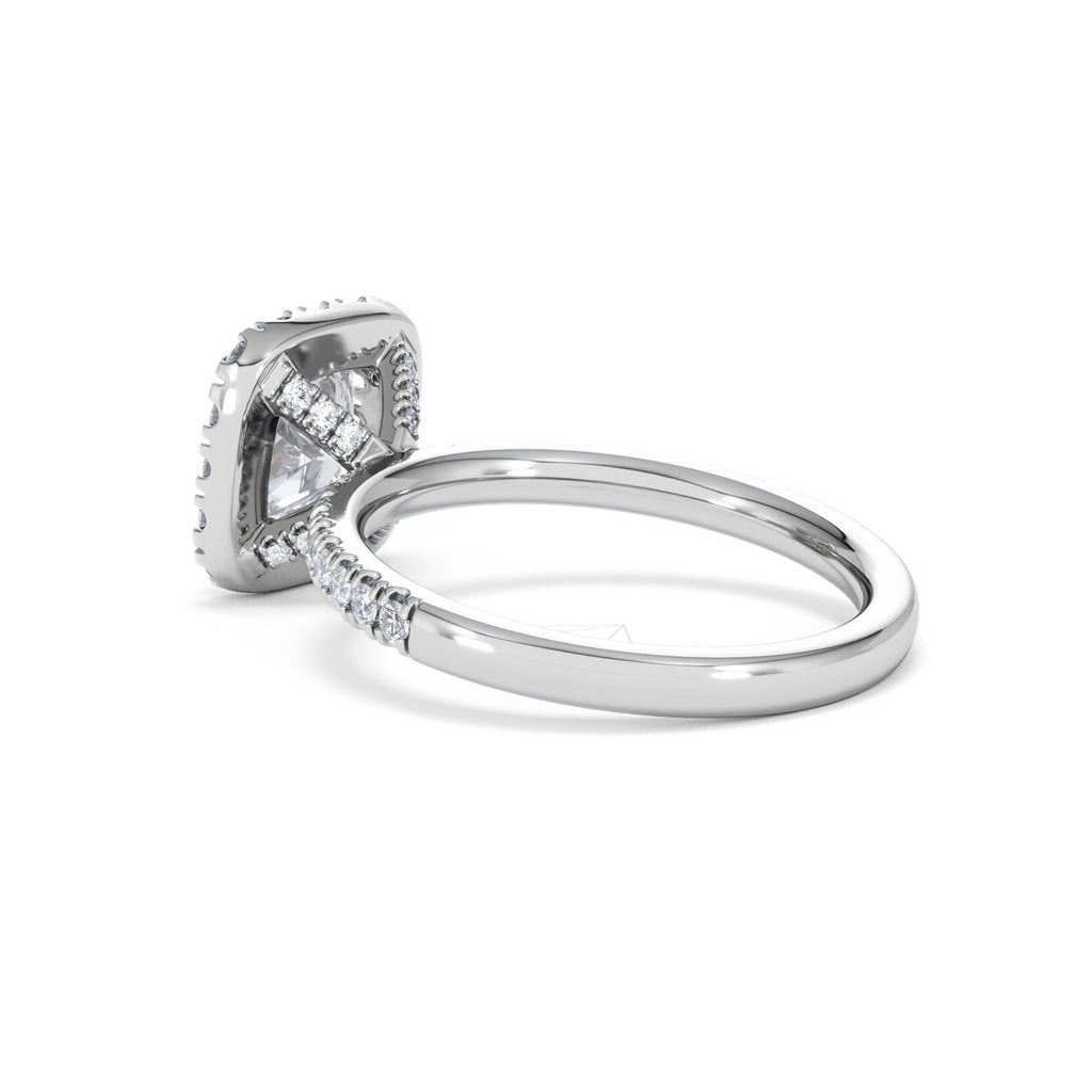 2.05ct Beatrice Lab Diamond Halo Engagement Ring in Platinum F/VS1