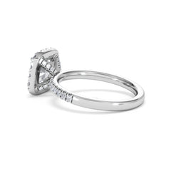 2.05ct Beatrice Lab Diamond Halo Engagement Ring in Platinum F/VS1