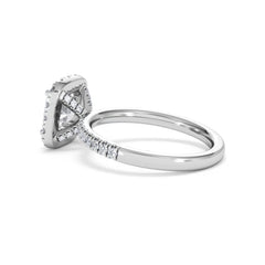 2.05ct Beatrice Lab Diamond Halo Engagement Ring in Platinum F/VS1