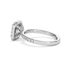 2.05ct Beatrice Lab Diamond Halo Engagement Ring in Platinum F/VS1