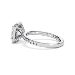 2.05ct Beatrice Lab Diamond Halo Engagement Ring in Platinum F/VS1