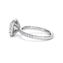 2.05ct Beatrice Lab Diamond Halo Engagement Ring in Platinum F/VS1