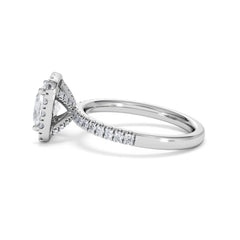 2.05ct Beatrice Lab Diamond Halo Engagement Ring in Platinum F/VS1