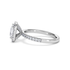 2.05ct Beatrice Lab Diamond Halo Engagement Ring in Platinum F/VS1