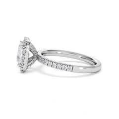 2.05ct Beatrice Lab Diamond Halo Engagement Ring in Platinum F/VS1