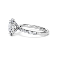 2.05ct Beatrice Lab Diamond Halo Engagement Ring in Platinum F/VS1