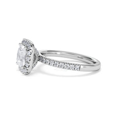 2.05ct Beatrice Lab Diamond Halo Engagement Ring in Platinum F/VS1