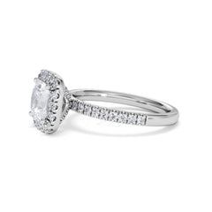 2.05ct Beatrice Lab Diamond Halo Engagement Ring in Platinum F/VS1