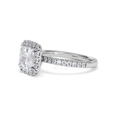 2.05ct Beatrice Lab Diamond Halo Engagement Ring in Platinum F/VS1