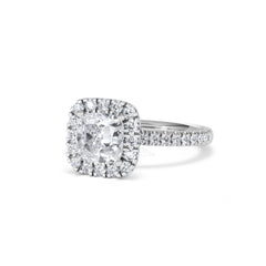 2.05ct Beatrice Lab Diamond Halo Engagement Ring in Platinum F/VS1