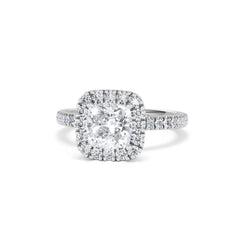 2.05ct Beatrice Lab Diamond Halo Engagement Ring in Platinum F/VS1