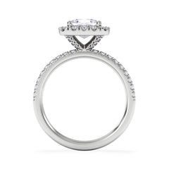 2.05ct Beatrice Lab Diamond Halo Engagement Ring in Platinum F/VS1