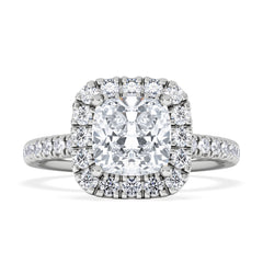 2.05ct Beatrice Lab Diamond Halo Engagement Ring in Platinum F/VS1