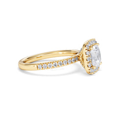 2.05ct Beatrice Lab Diamond Halo Engagement Ring in 18K Gold F/VS1