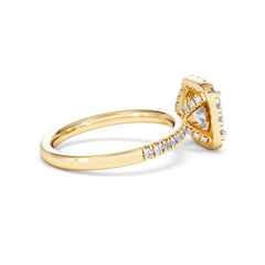 2.05ct Beatrice Lab Diamond Halo Engagement Ring in 18K Gold F/VS1
