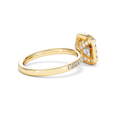 2.05ct Beatrice Lab Diamond Halo Engagement Ring in 18K Gold F/VS1