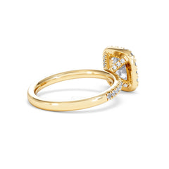 2.05ct Beatrice Lab Diamond Halo Engagement Ring in 18K Gold F/VS1