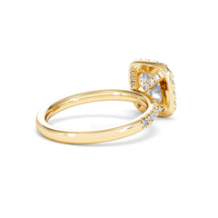 2.05ct Beatrice Lab Diamond Halo Engagement Ring in 18K Gold F/VS1