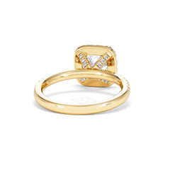 2.05ct Beatrice Lab Diamond Halo Engagement Ring in 18K Gold F/VS1