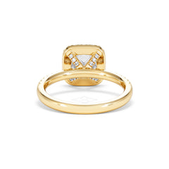 2.05ct Beatrice Lab Diamond Halo Engagement Ring in 18K Gold F/VS1
