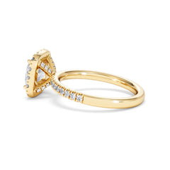 2.05ct Beatrice Lab Diamond Halo Engagement Ring in 18K Gold F/VS1