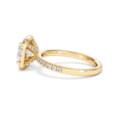 2.05ct Beatrice Lab Diamond Halo Engagement Ring in 18K Gold F/VS1