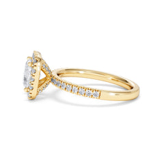 2.05ct Beatrice Lab Diamond Halo Engagement Ring in 18K Gold F/VS1