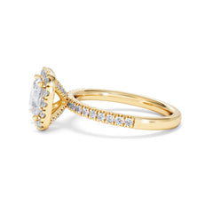 2.05ct Beatrice Lab Diamond Halo Engagement Ring in 18K Gold F/VS1