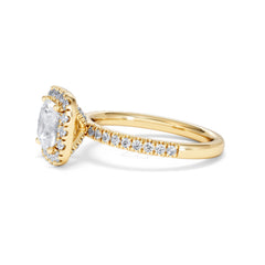 2.05ct Beatrice Lab Diamond Halo Engagement Ring in 18K Gold F/VS1