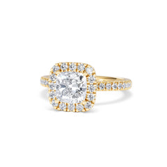 2.05ct Beatrice Lab Diamond Halo Engagement Ring in 18K Gold F/VS1