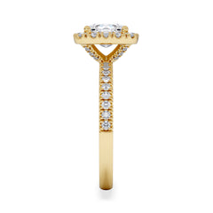 2.05ct Beatrice Lab Diamond Halo Engagement Ring in 18K Gold F/VS1