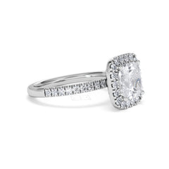2.60ct Beatrice Lab Diamond Halo Engagement Ring in Platinum F/VS1