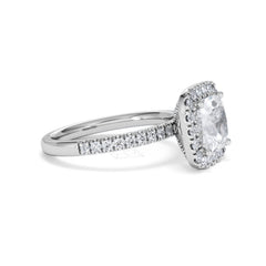 2.60ct Beatrice Lab Diamond Halo Engagement Ring 18K White Gold F/VS1